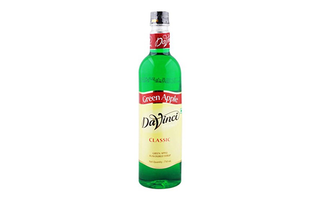 Davinci Classic Green Apple Flavoured Syrup  Glass Bottle  750 millilitre